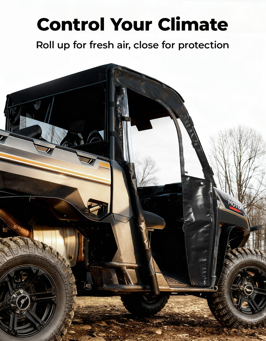 UTV Cab Enclosure Upper Doors for Ranger XP 1000 (2017-2025)