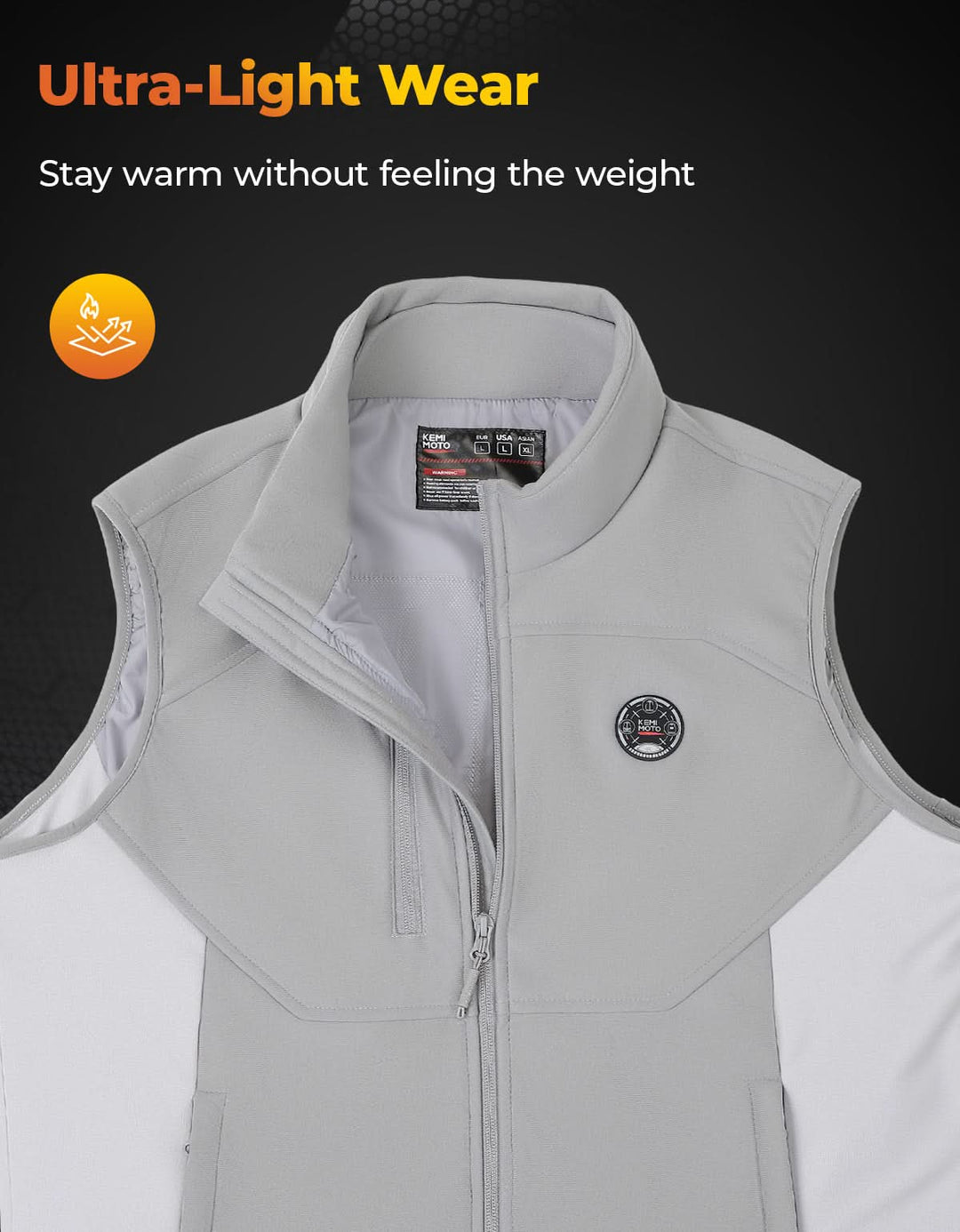 Mercerized Velvet Heated Vest with Battery Pack Included