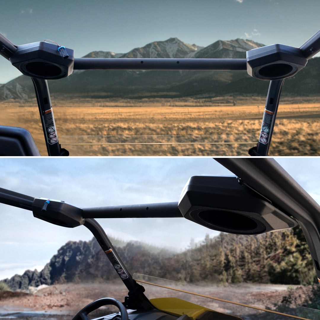 Front Roof Speakers Pods for Can-Am Commander/ Maverick Trail & Sport - Kemimoto