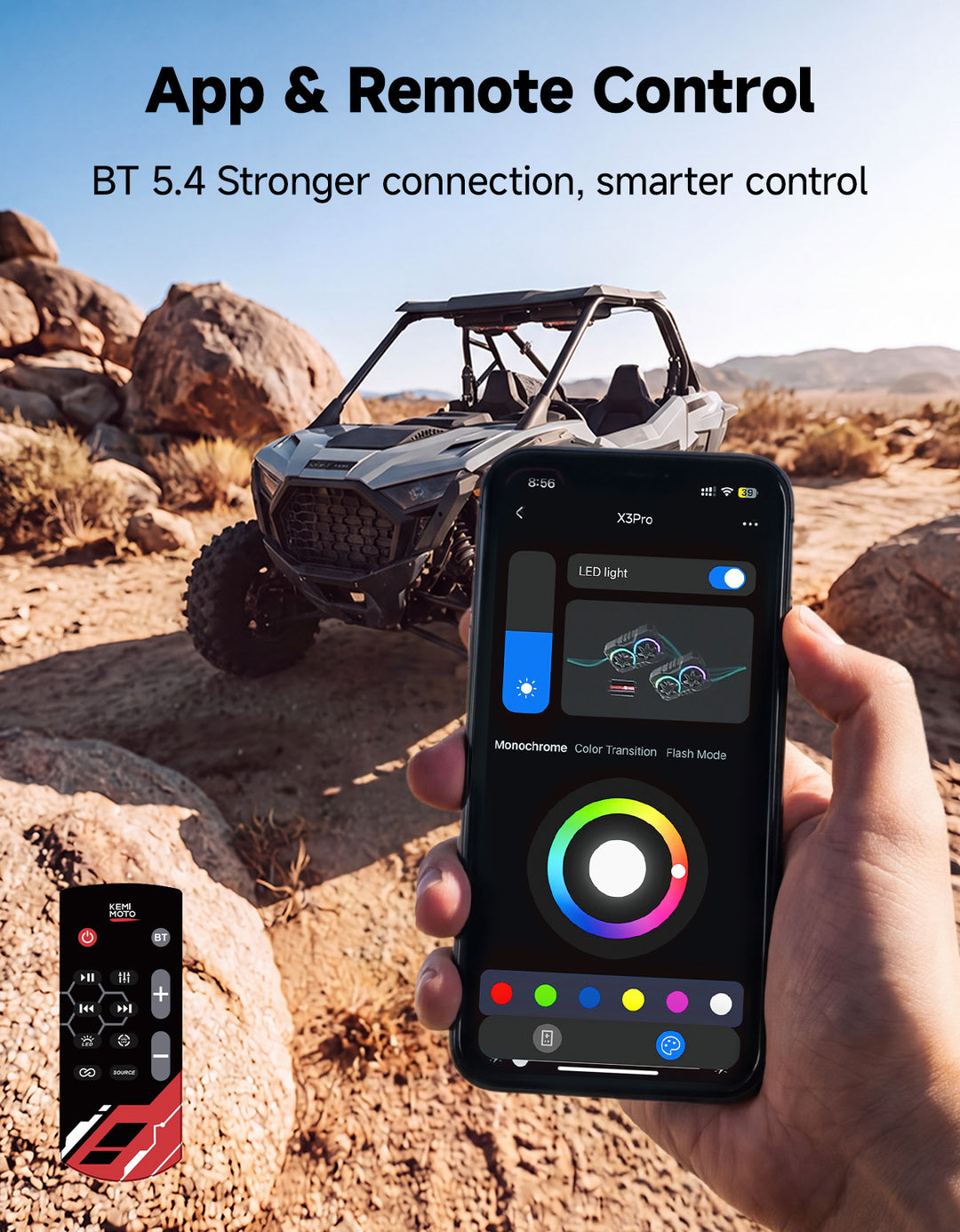 6.5 Inch UTV Roof Sound System Compatible with Can-Am X3 & Max RZR