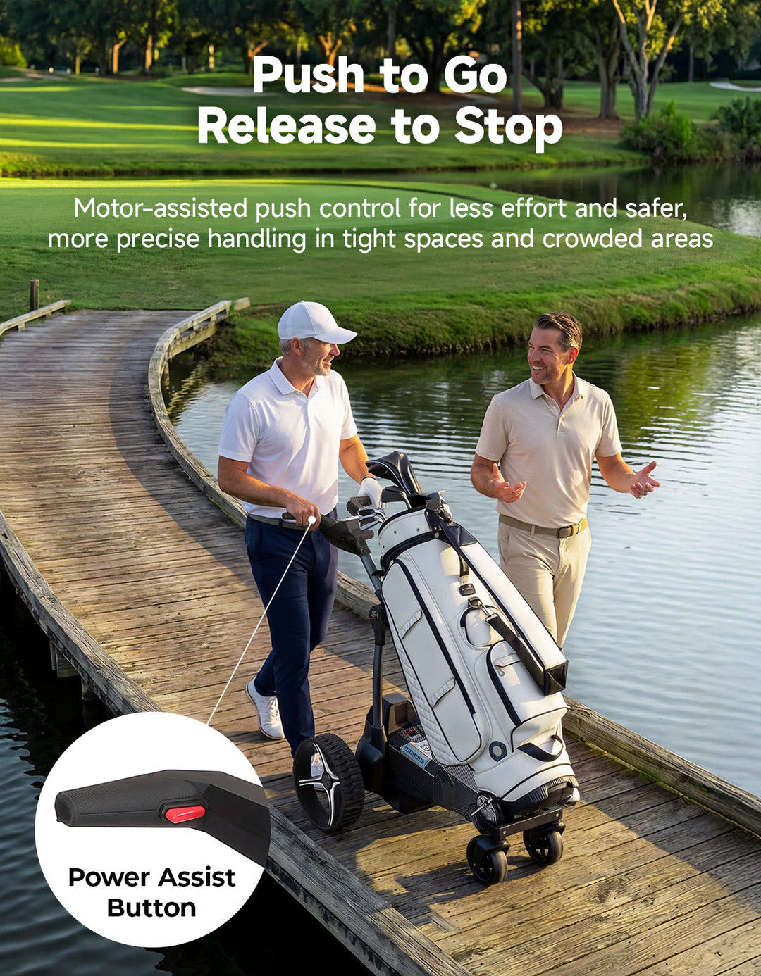 ApexAI Auto-Follow Electric Golf Push Cart with Remote Control