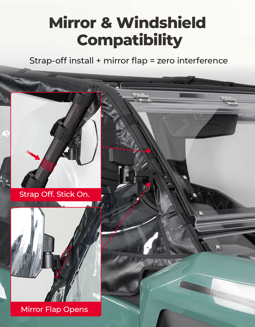 Soft Cab Enclosure Doors For Can-Am Commander MAX