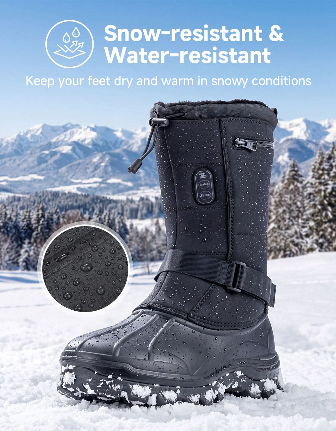 Men’s Heated Snow Boots – 10H Battery Life