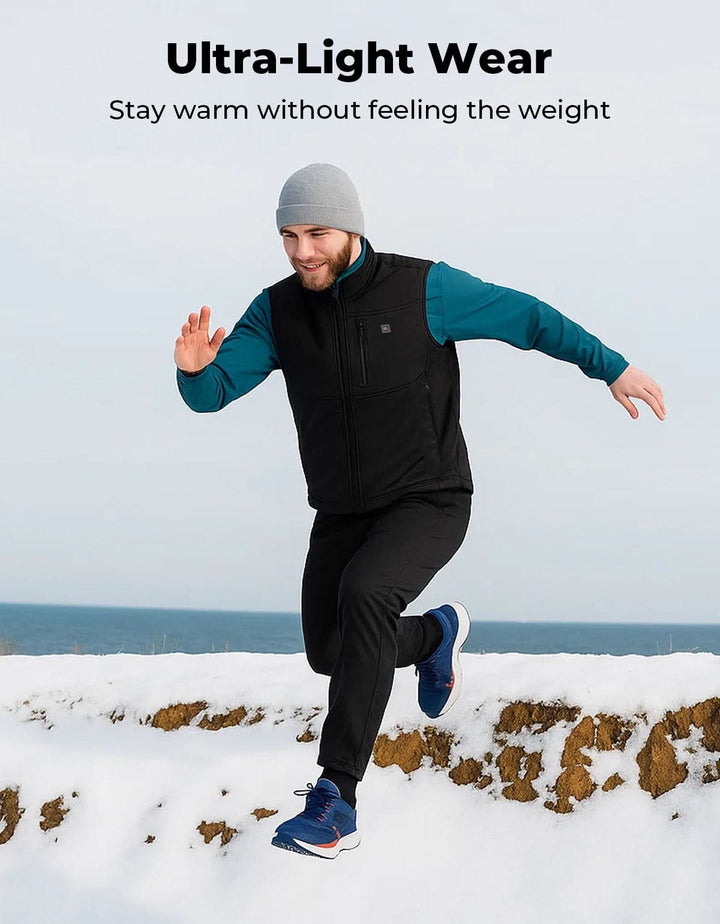 Windproof Heated Vest with APP & Remote Control 10000mAh Battery