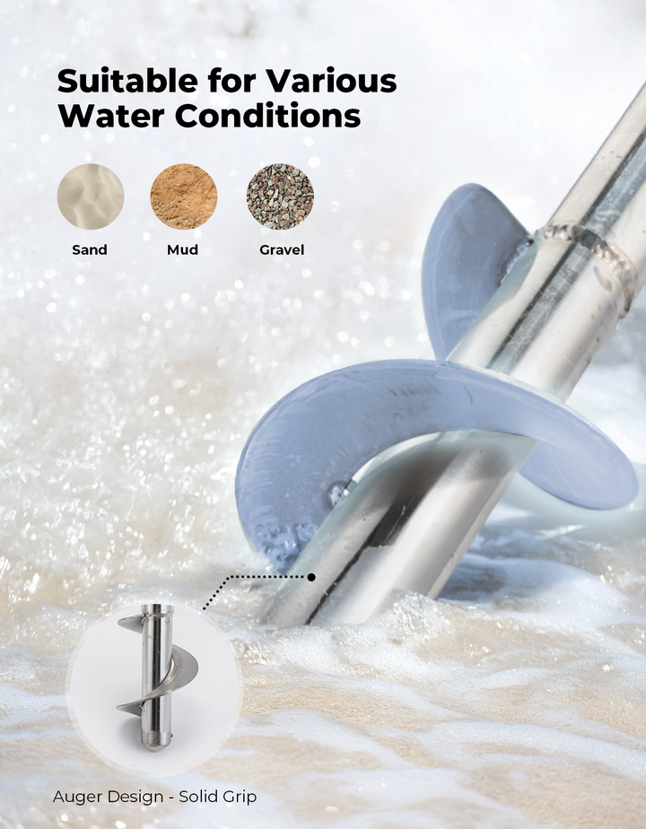 Jet Ski Anchor Shallow Water Anchor Pole for Kayak Pontoon