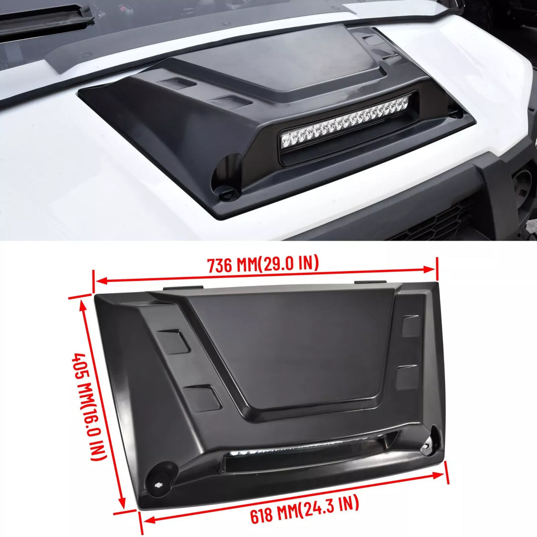 UTV Hood Scoop with Light for Kawasaki Mule Pro FXT DXT DX FX - Kemimoto