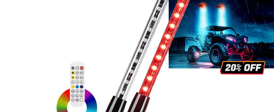 UTV 5FT RGB LED Whip Light