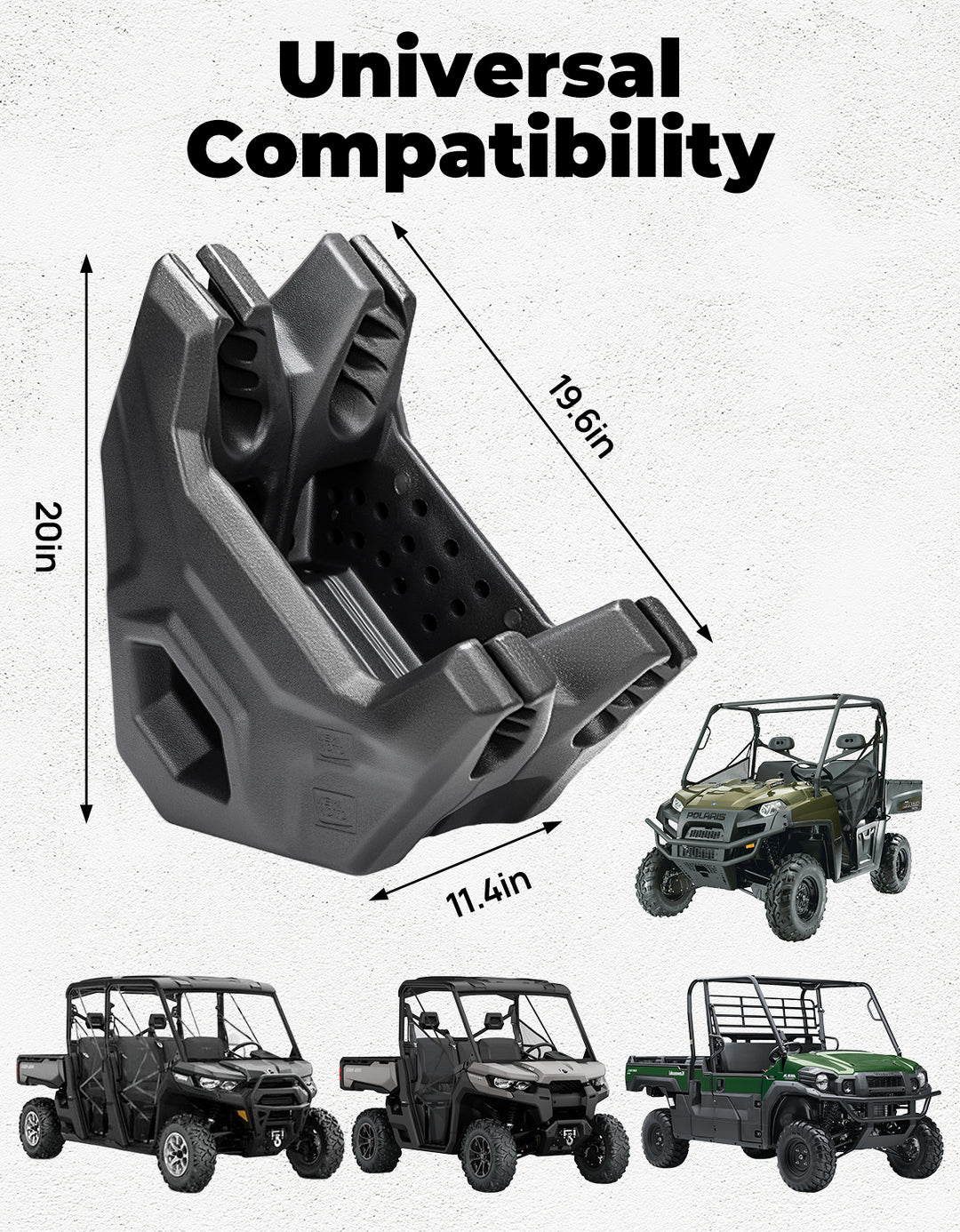 UTV Hunting Tool Holder Rack for Ranger General Can-Am Defender Pioneer - Kemimoto