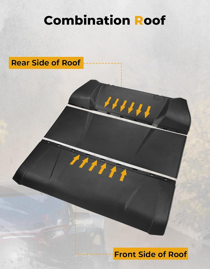 3-in-1 UTV Roof Hard Top for Polaris RZR XP 1000 2024-2025 - Kemimoto