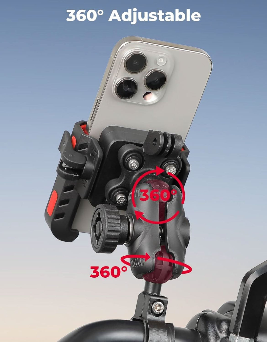 KEMIMOTO Anti-Vibration Phone Mount for ATV|Motorcycle|Bike - Kemimoto