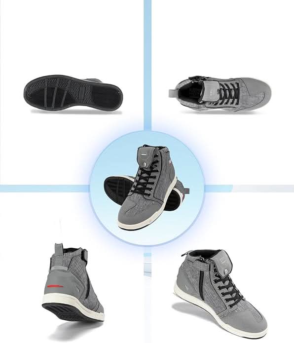 Motorcycle Shoes for Men - Durable Protective Riding Boots - Kemimoto