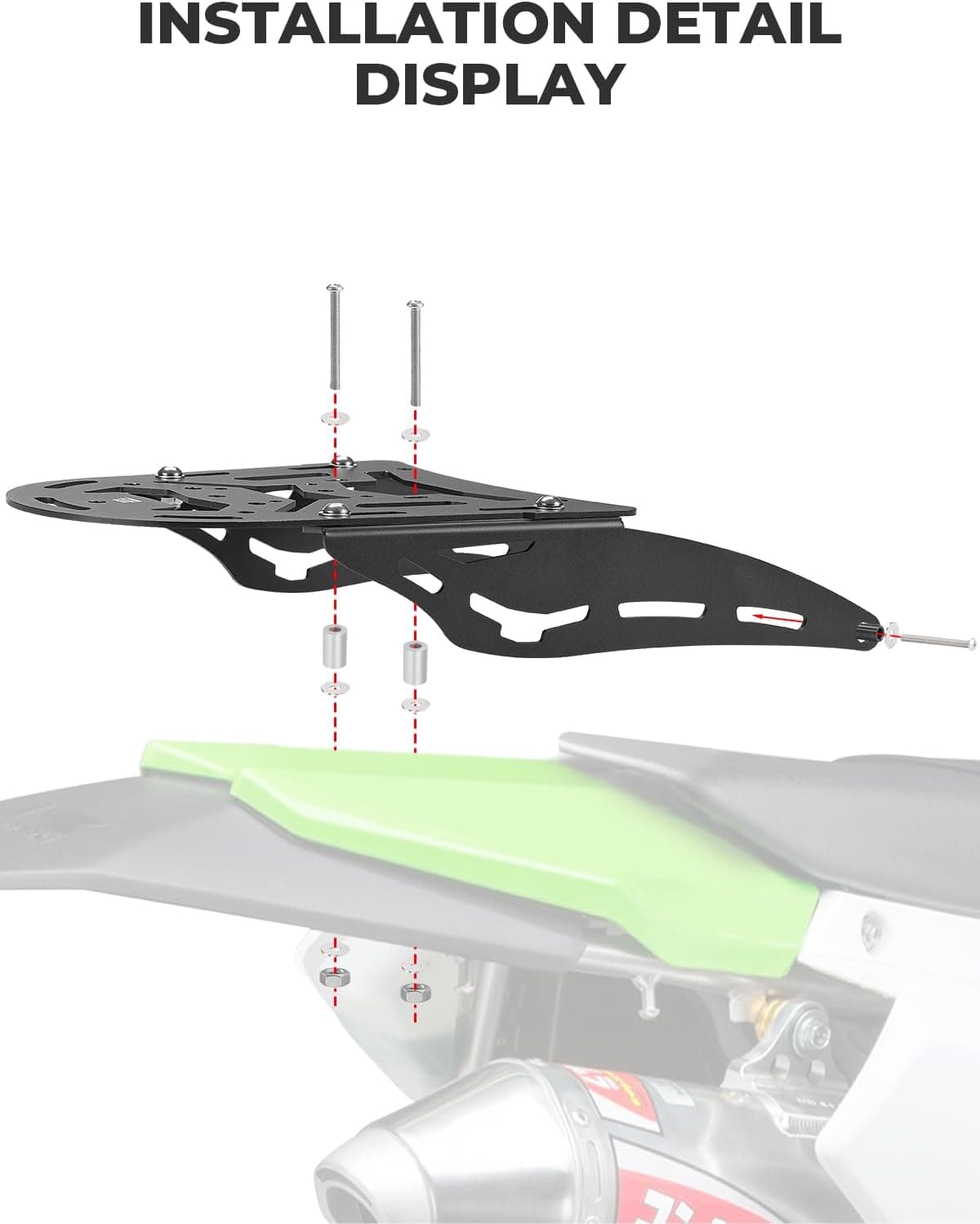 Rear Rack for KLX250S, KLX300 2009-2024, KLX300SM 2022 2023 - Kemimoto