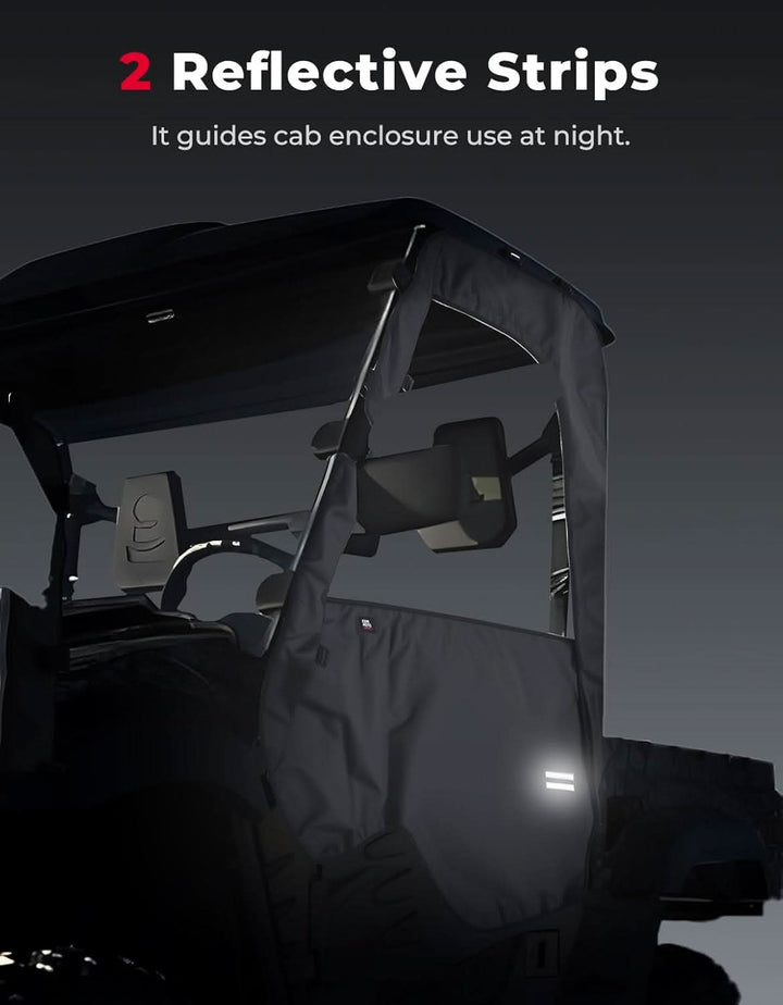 UTV Cab Enclosure Waterproof 1680D Soft Side Doors for Hisun, Axis, Coleman, Massimo MSU 500 - Kemimoto