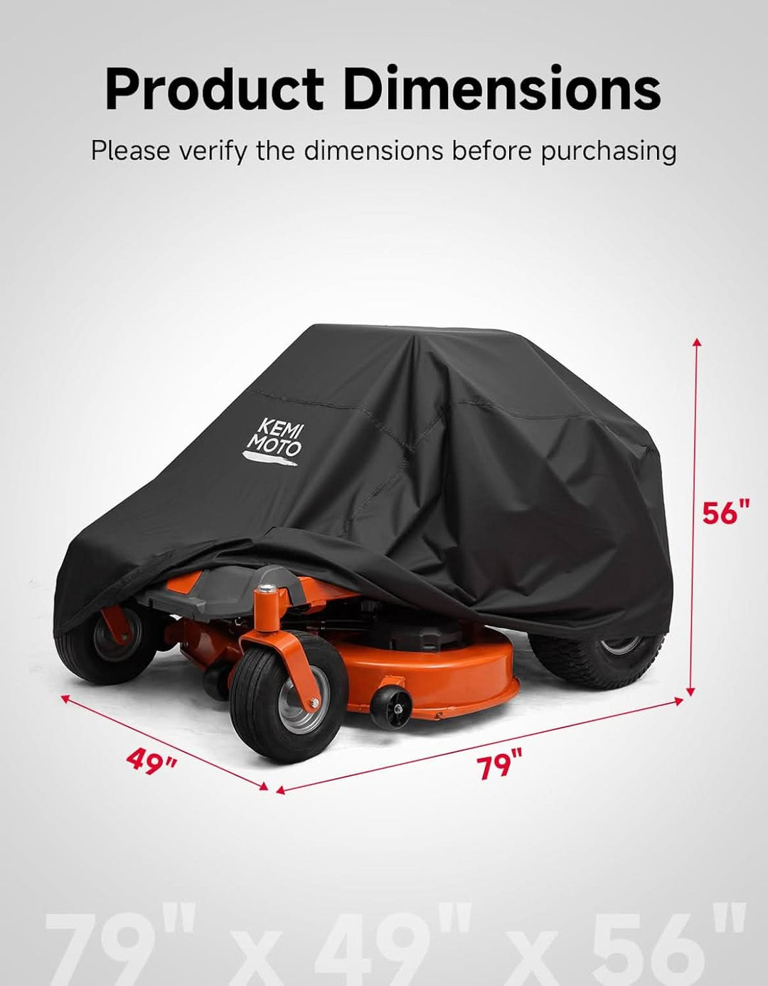Zero Turn Lawn Mower Cover 210D Waterproof For John Deere|Husqvarna|Toro Kubota - Kemimoto