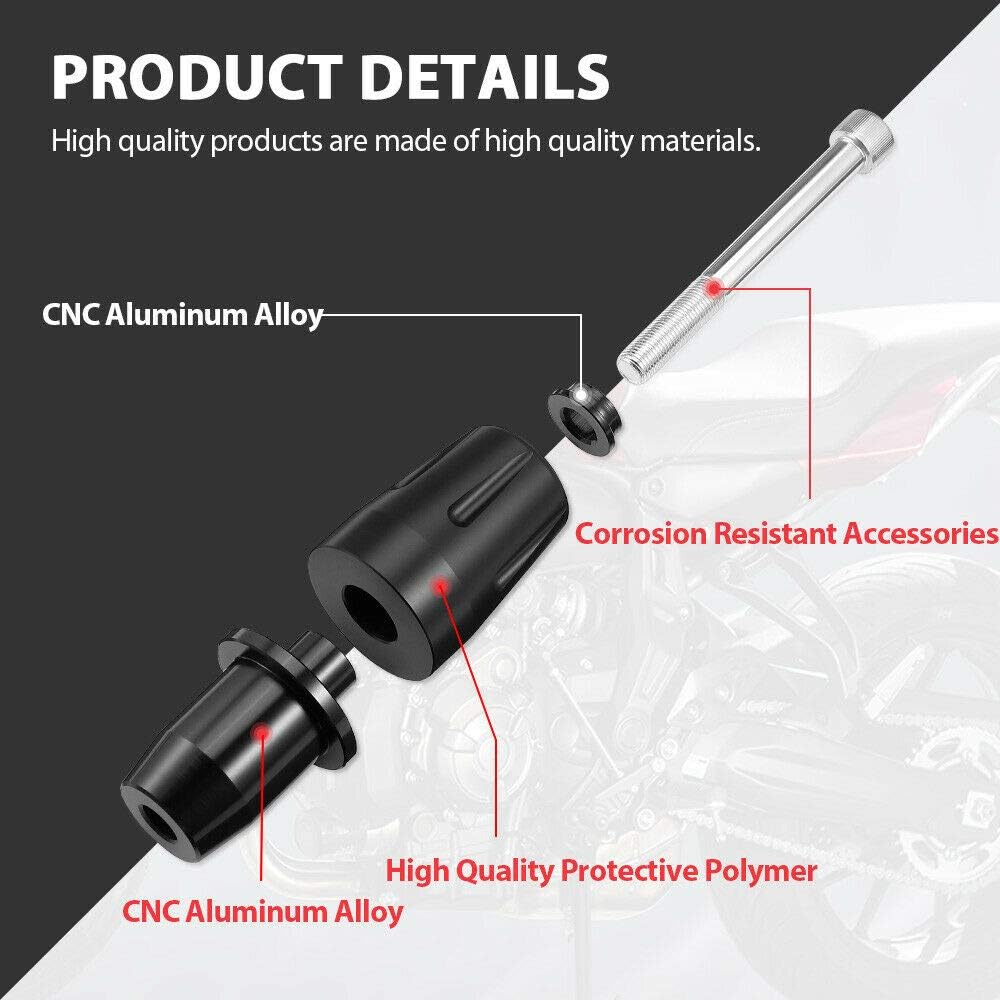 Motorcycle Frame Sliders for FZ07 MT07 XSR700 FZ-07 MT-07 - Kemimoto