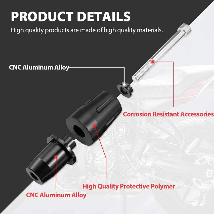 Motorcycle Frame Sliders for FZ07 MT07 XSR700 FZ-07 MT-07 - Kemimoto
