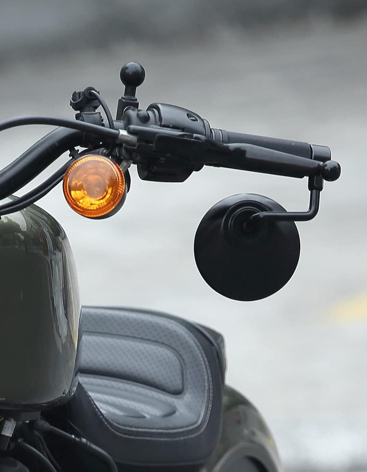1-1.2 Inch CNC Handlebar Mirrors for Sportster XL883 XL1200 - Kemimoto