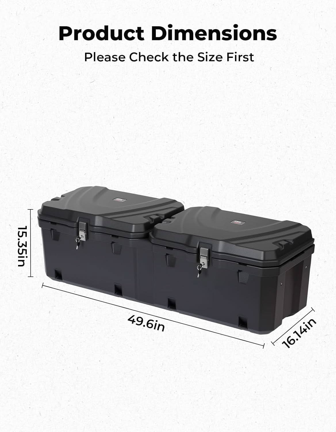UTV Bed Storage Box 110L For Kawasaki Mule Pro|SX - Kemimoto