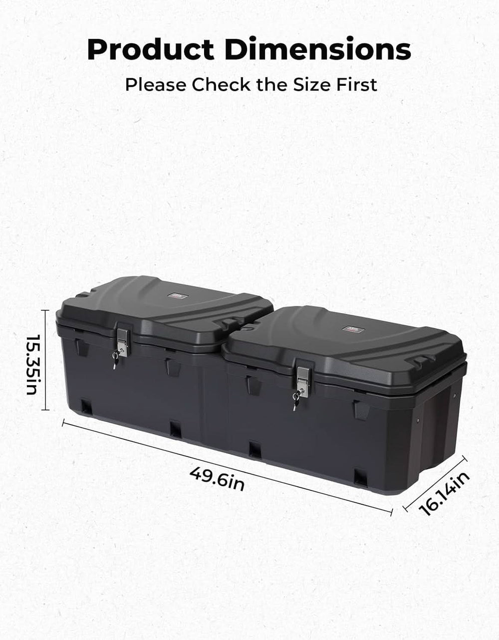 UTV Bed Storage Box 110L For Kawasaki Mule Pro|SX - Kemimoto
