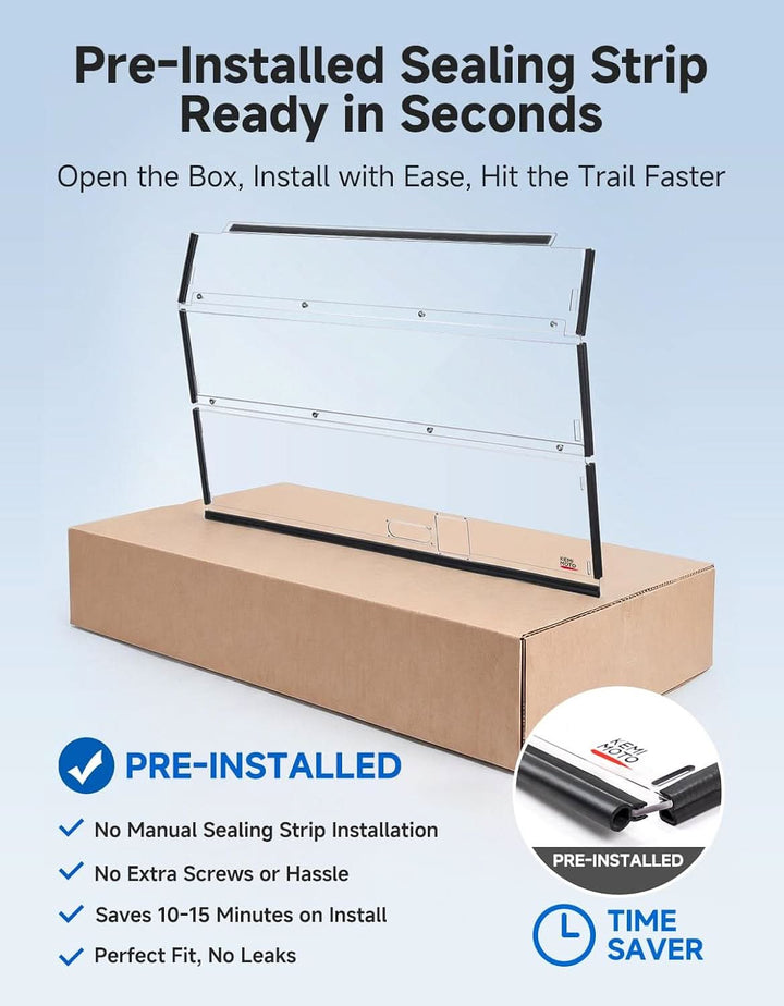 Rear Windshield, Hard-Coated Scratch-Resistant for Polaris Ranger 570 Full Size / 800 / 800 XP / Crew 2012-2025