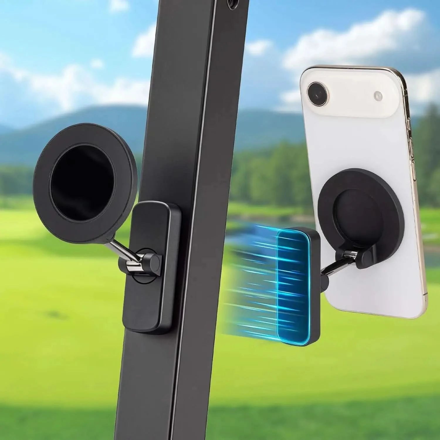 Magnetic Golf Cart Phone Holder for iPhone/Galaxy & More Cellphone