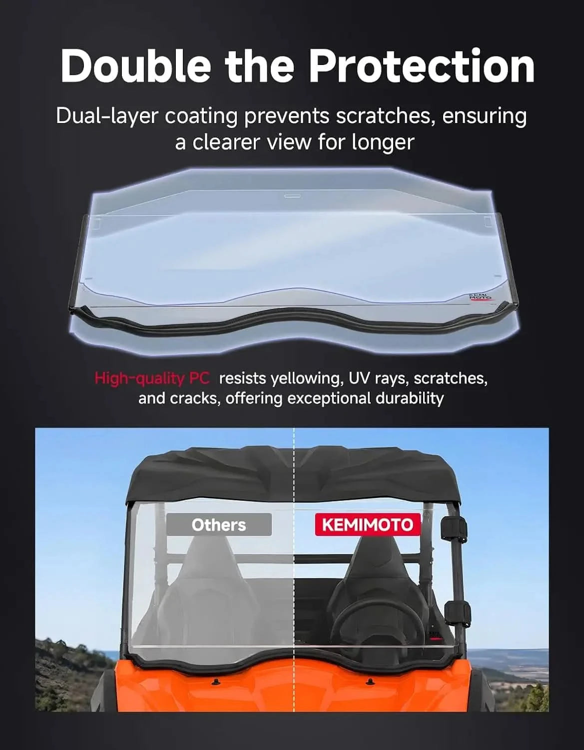 Full Front Windshield For CFMOTO ZForce 800|500|1000