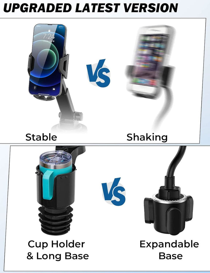 JOYTUTUS Cup Holder Phone Mount for Car - Kemimoto