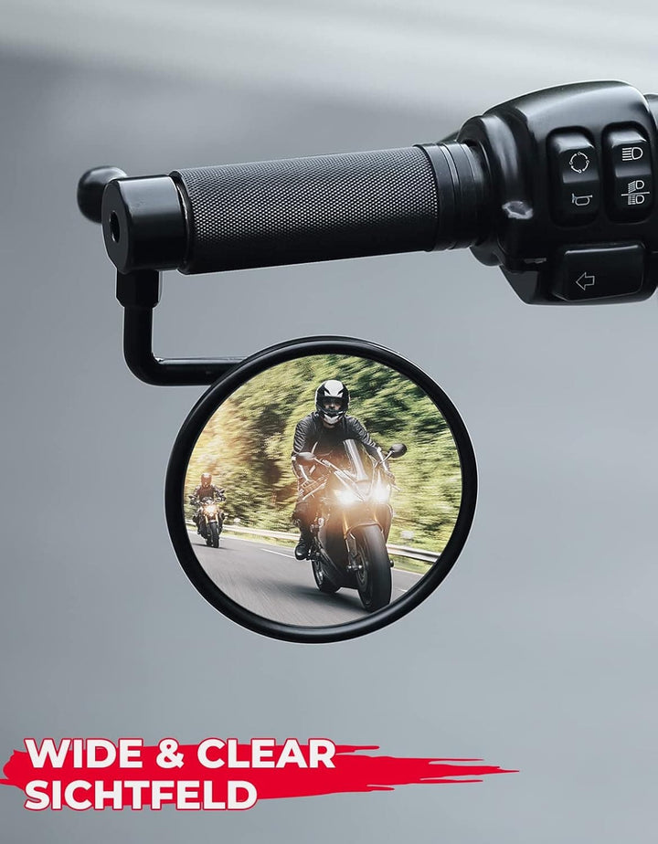 1-1.2 Inch CNC Handlebar Mirrors for Sportster XL883 XL1200 - Kemimoto