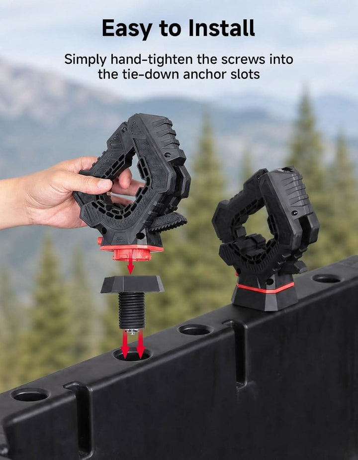 Ratcheting UTV Hunting Tool Rack, Adjustable Grip Mount For Polaris Ranger General
