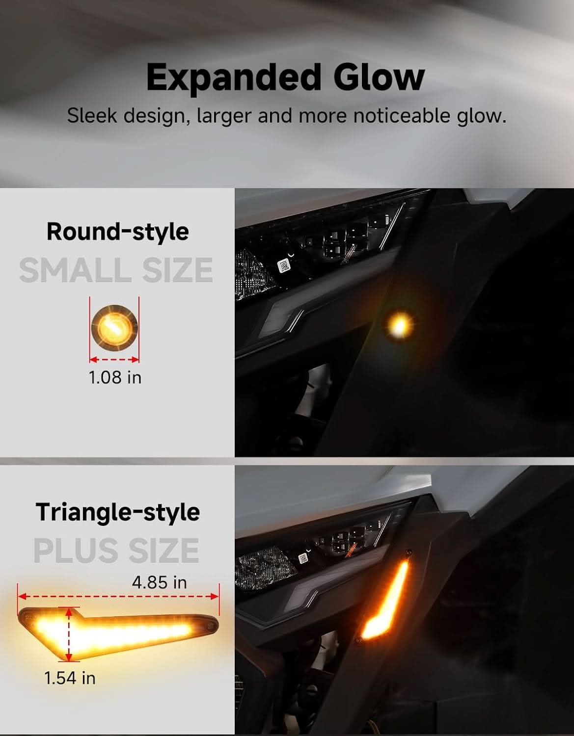 Universal UTV Street Legal Turn Signal Kit with Horn for Polaris Can-Am Kawasaki Teryx CFMOTO