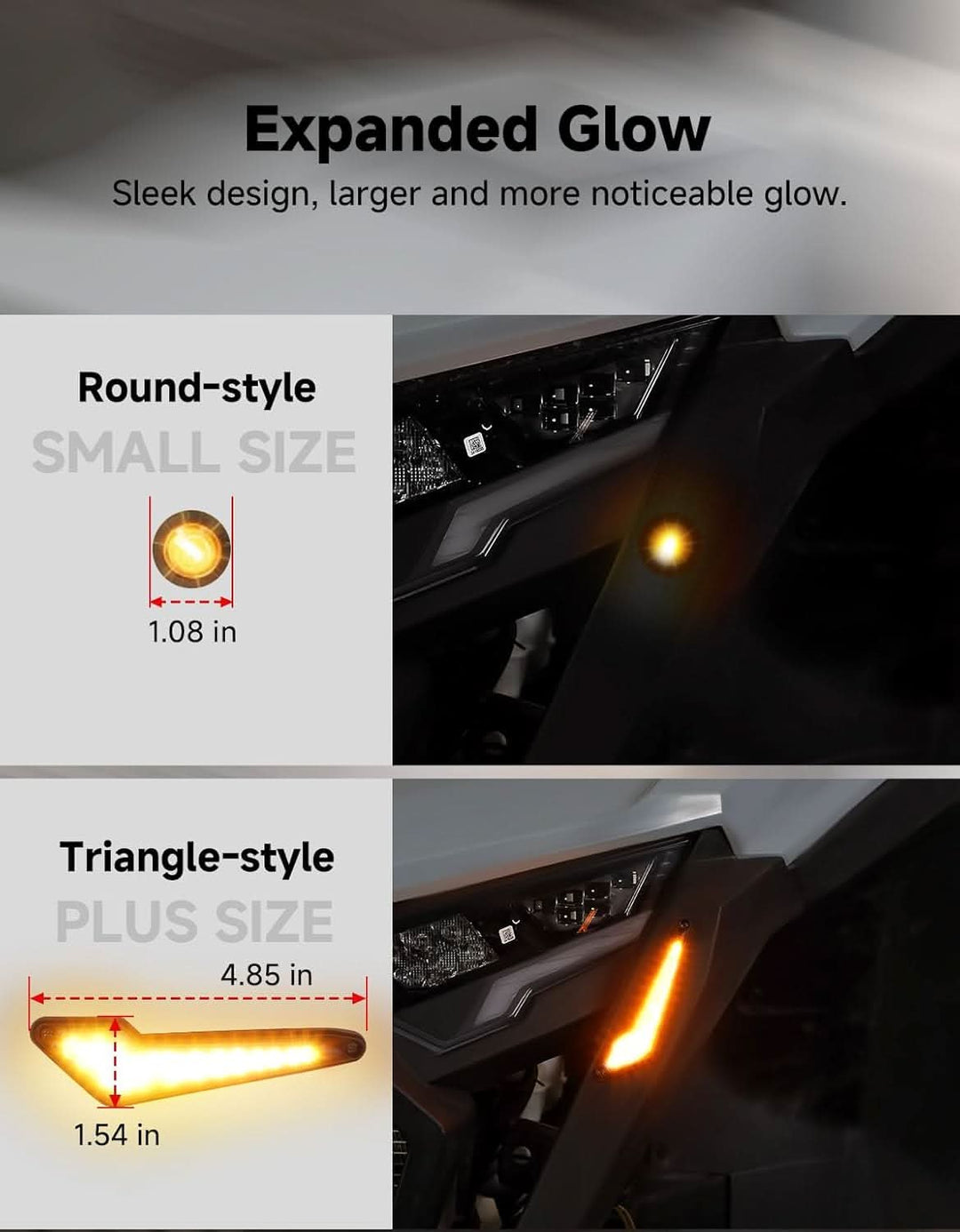 Universal UTV Street Legal Turn Signal Kit with Horn for Polaris Can-Am Kawasaki Teryx CFMOTO