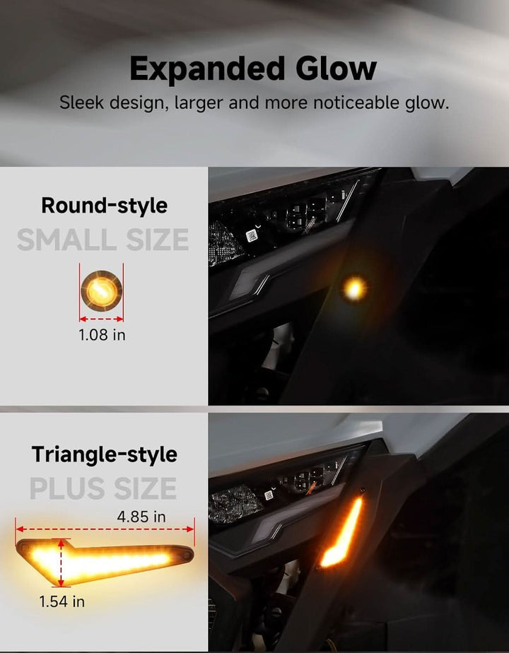 Universal UTV Street Legal Turn Signal Kit with Horn for Polaris Can-Am Kawasaki Teryx CFMOTO