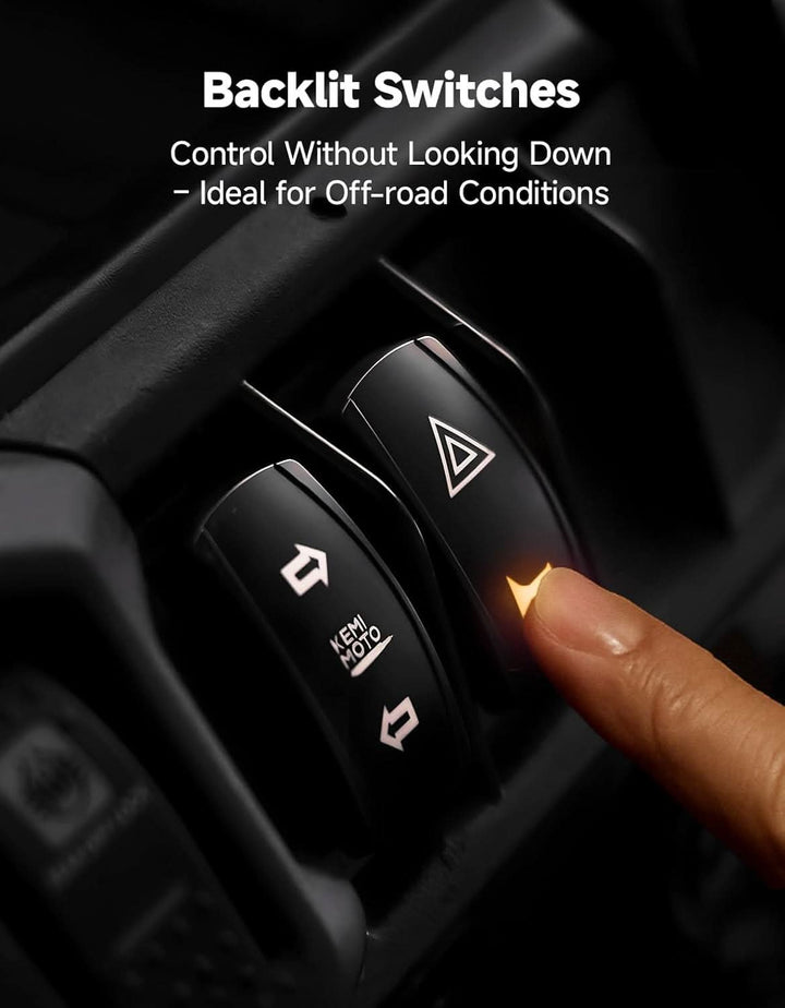 4 Triangle UTV Turn Signal Light Kit with Horn & License Plate Holder for Polaris, Can-Am, Teryx, CFMOTO - Kemimoto