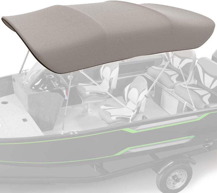 4 Bow Bimini Top Replacement Canvas with Storage Net for Pontoon Boats, No Frame
