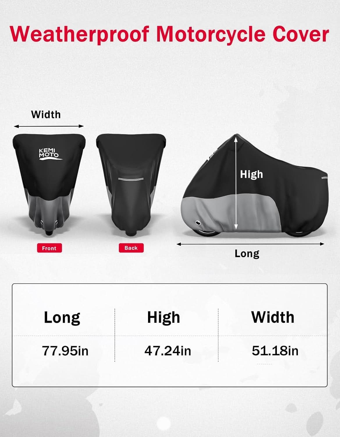 420D Motorcycle Cover for Sport Bike YZF-R1 R6 Ninja 400 Z400 ZX-6R - Kemimoto