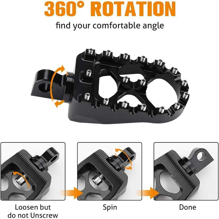 Footpegs for Dyna Sportster FLFB FLSTF Iron 883 Softail Street Glide - Kemimoto