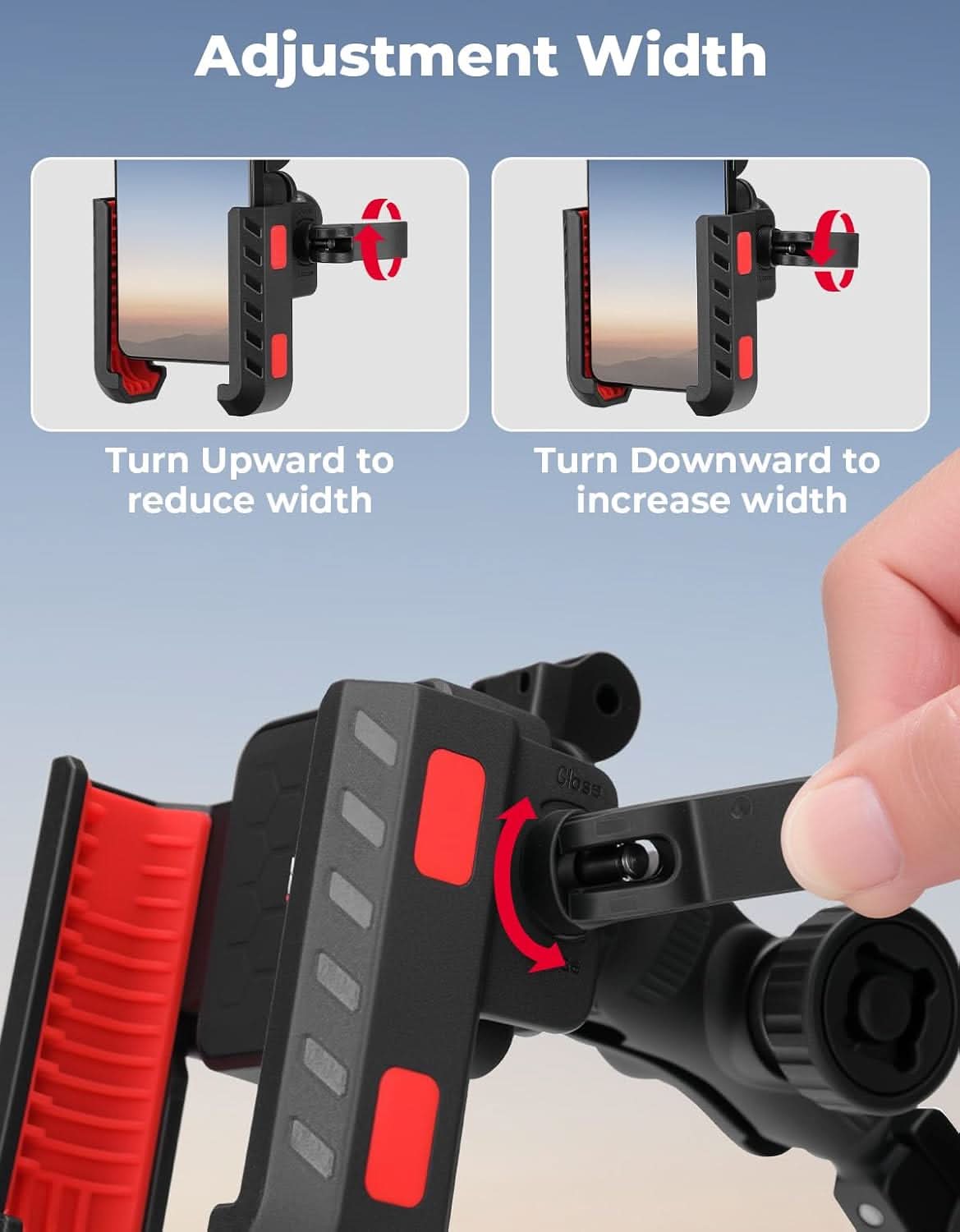 KEMIMOTO Anti-Vibration Phone Mount for ATV|Motorcycle|Bike - Kemimoto