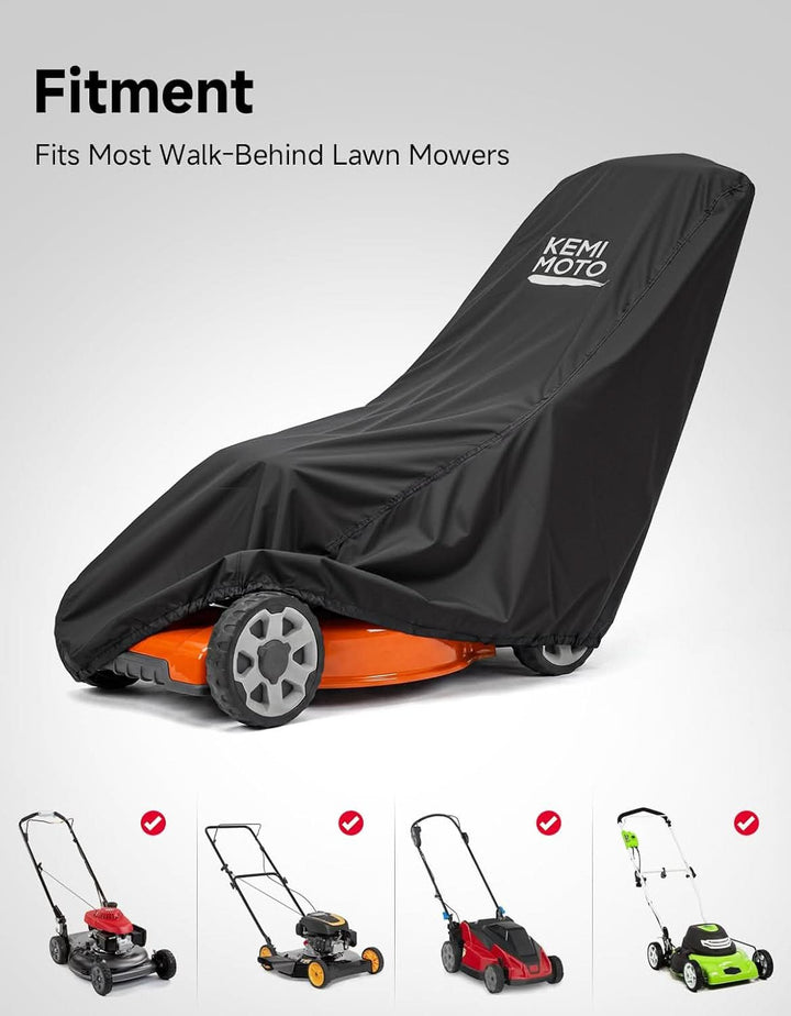 Lawn Mower Cover for Walk Behind Push Mowers - Kemimoto