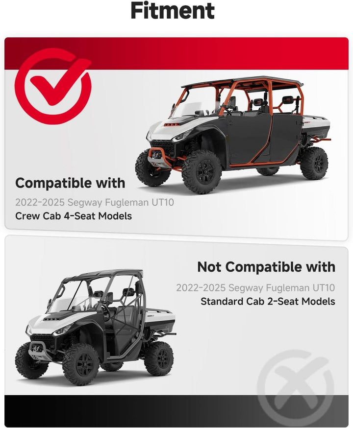 UTV Rear Windshield For Segway Fugleman UT10 - Kemimoto