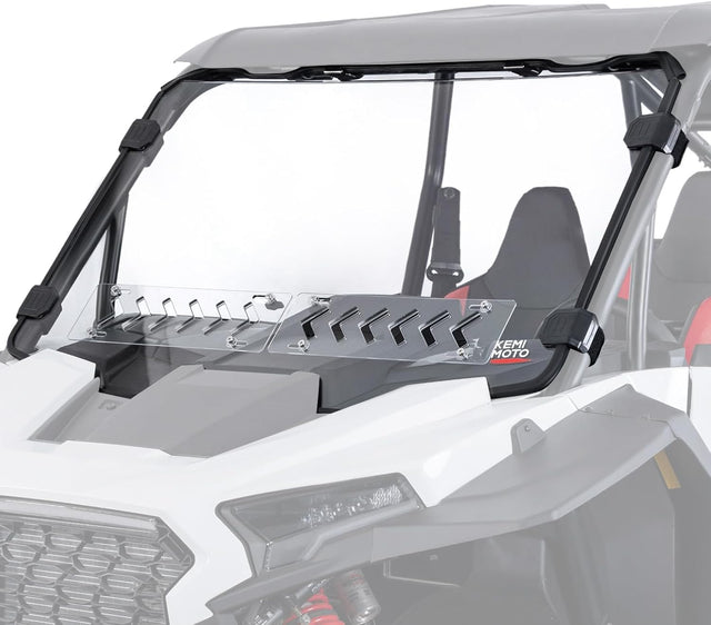 2-IN-1 Vented Windshield Pre-Installed Rubber Strip for Polaris RZR XP 1000 / RZR XP 4 1000 2024-2026