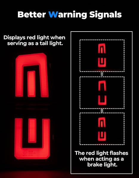 Upgraded Tail Lights for Polaris Ranger 1000 XP/Crew 2018-2024 - Kemimoto