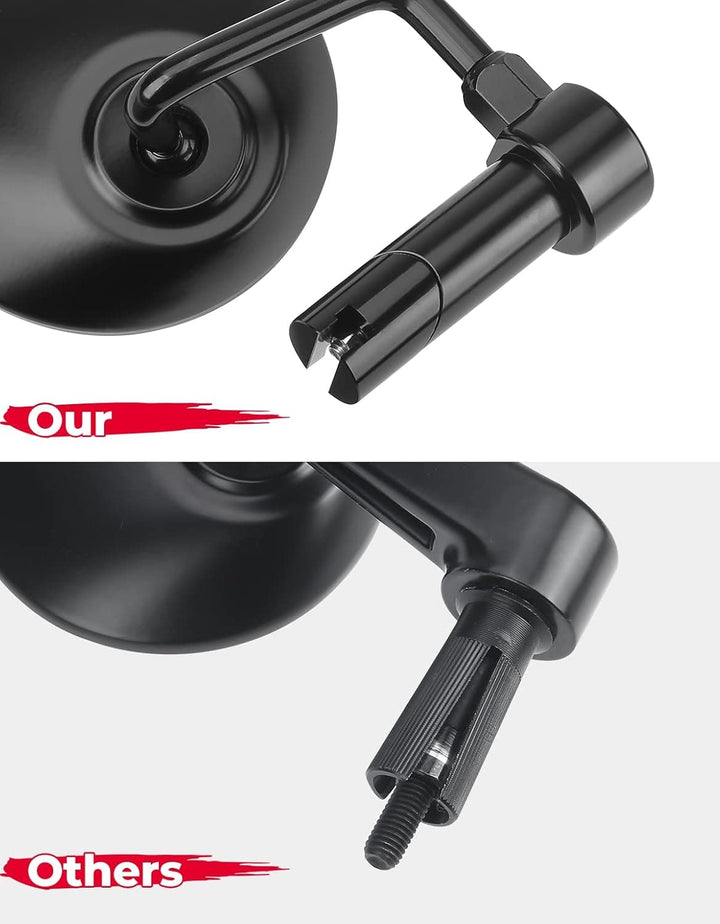 1-1.2 Inch CNC Handlebar Mirrors for Sportster XL883 XL1200 - Kemimoto