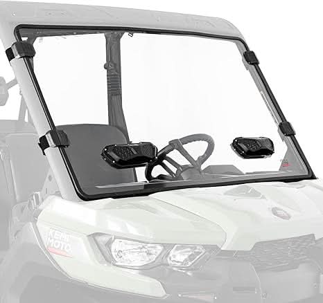 Vented Front Windshield for Can-Am Defender HD5/HD8/HD10/MAX（2016-2025） - Kemimoto
