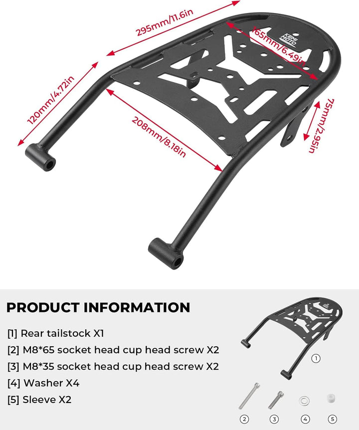 Rear Rack Luggage Storage Rack for CRF300L 2021-2024 - Kemimoto