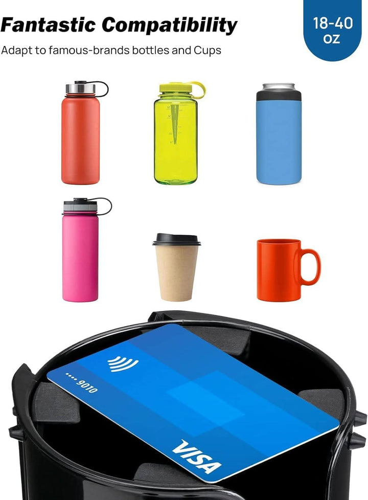JOYTUTUS Cup Holder Expander for Car 18-40oz (3.4-3.8 Inch) - Kemimoto
