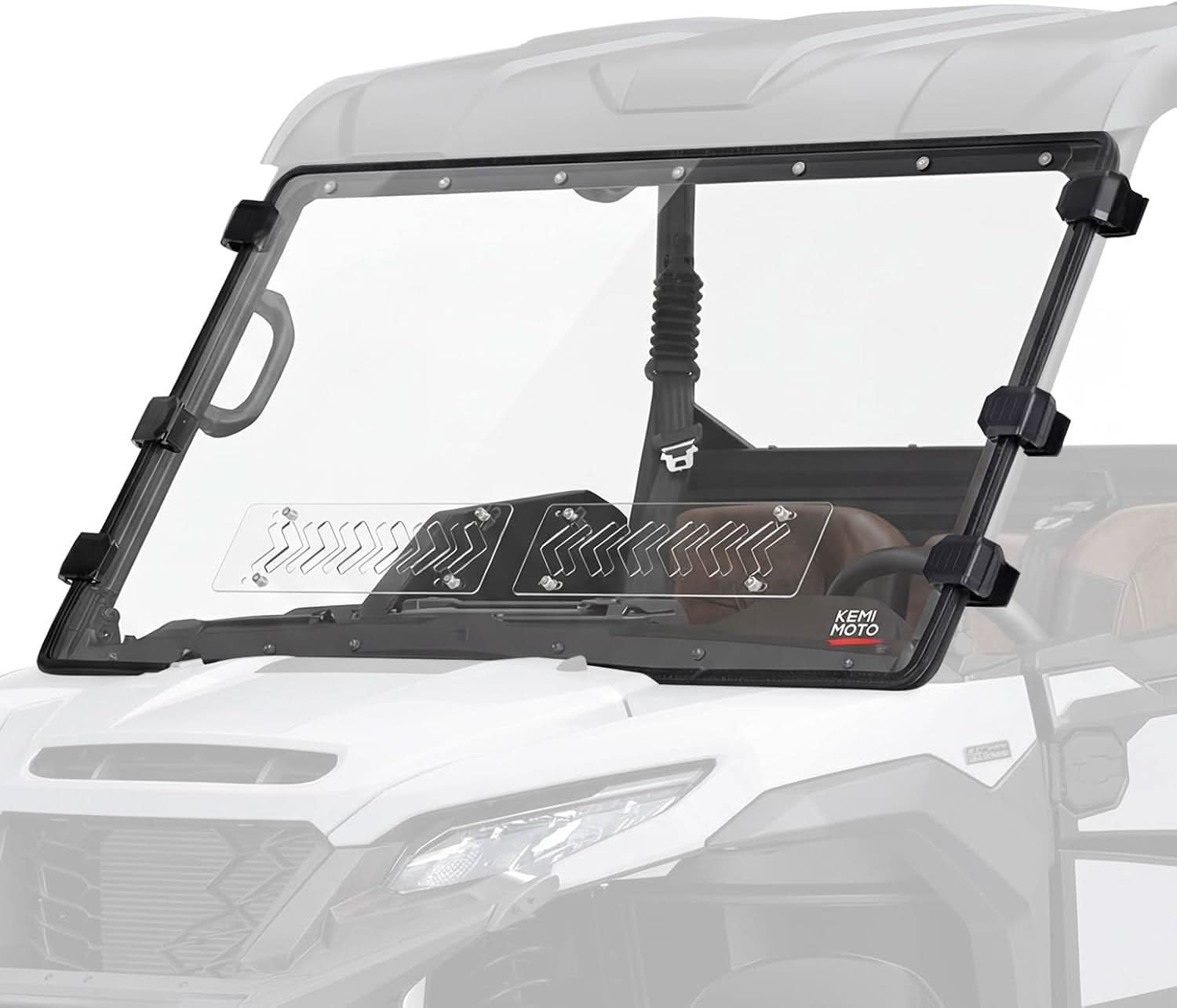 UTV Scratch-Resistant Polycarbonate Front Windshield For Kawasaki Ridge - Kemimoto