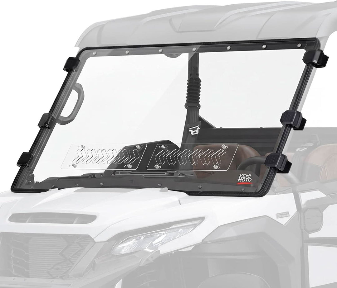 UTV Scratch-Resistant Polycarbonate Front Windshield For Kawasaki Ridge - Kemimoto