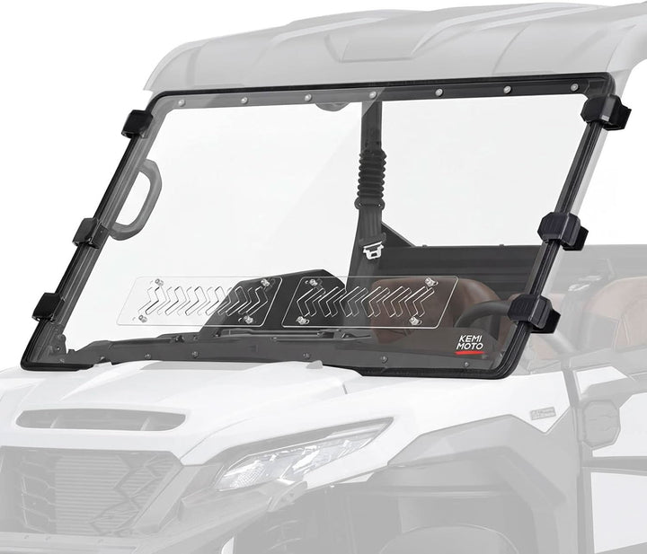 UTV Scratch-Resistant Polycarbonate Front Windshield For Kawasaki Ridge - Kemimoto