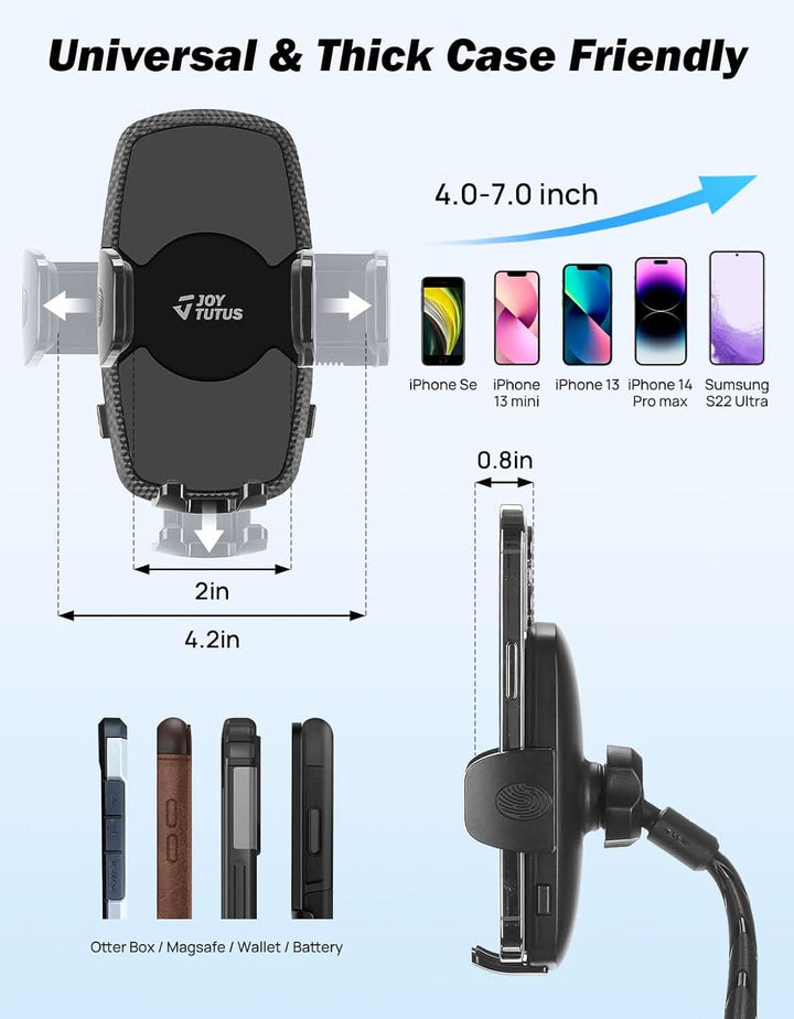 JOYTUTUS Cup Holder Phone Mount for Car - Kemimoto