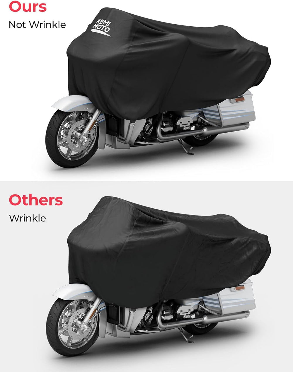 Motorcycle Cover Half Cover for Touring Models Road King Street Glide Road Glide - Kemimoto